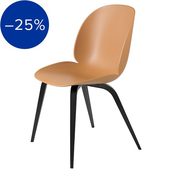Beetle chair, black stained beech - amber brown