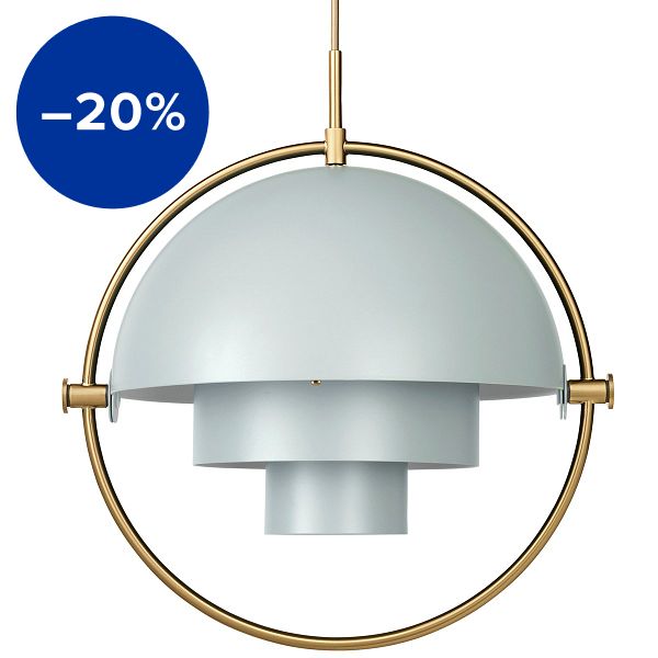 Multi-Lite pendant, brass - sea grey