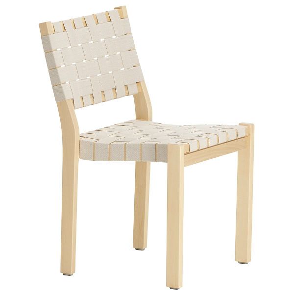 Aalto chair 611, birch - natural/white webbing