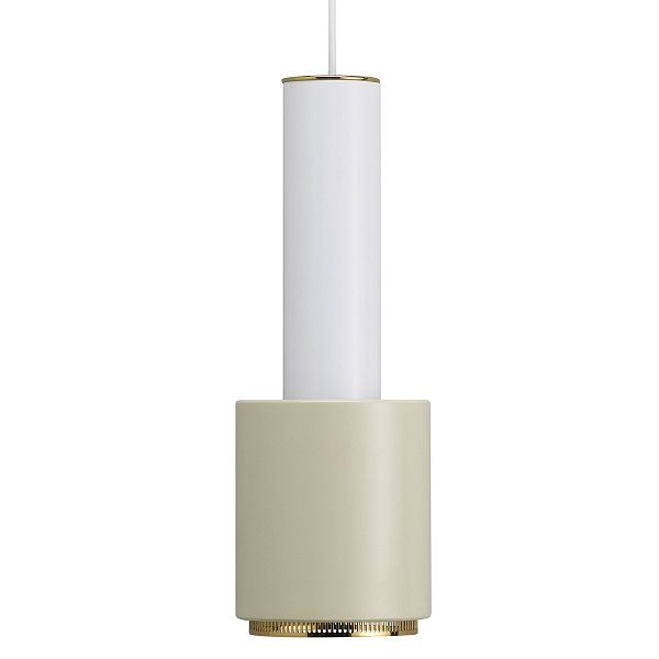 Aalto pendant lamp A110 "Hand Grenade", white - linen