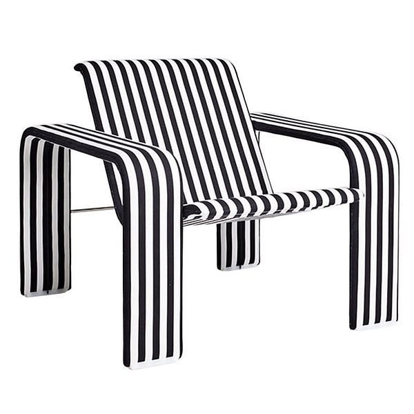 004 armchair, black - white