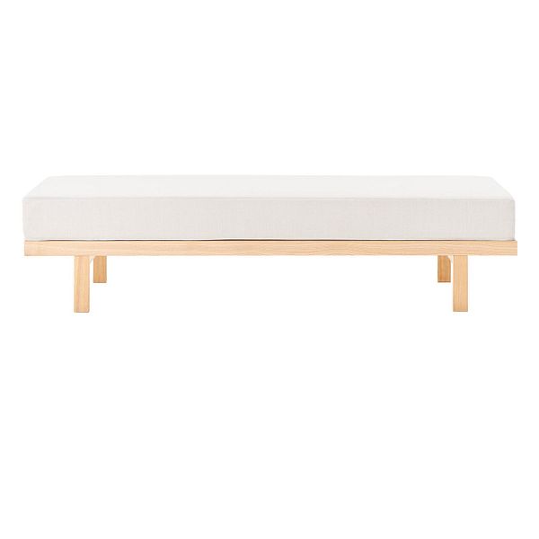 Daybed with mattress, ash - Wooly 2256 ivory melange