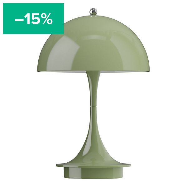 Panthella 160 Portable V3 table lamp, moss green
