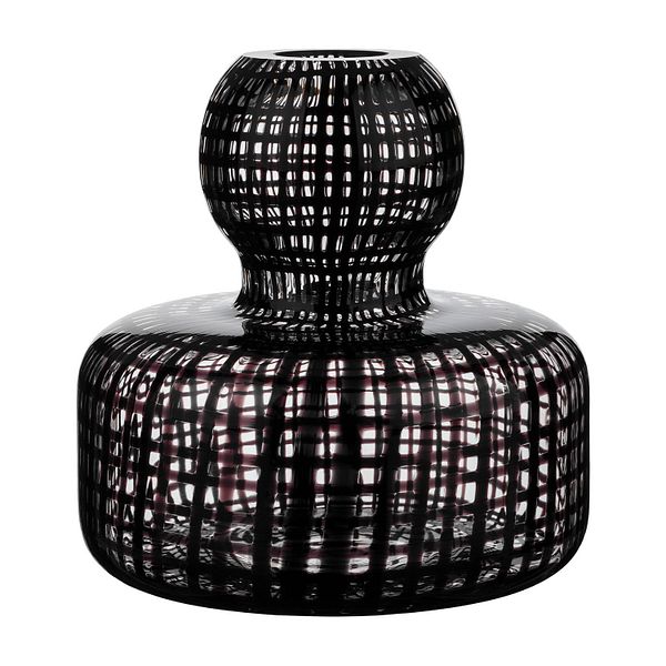 Flower vase, clear - black