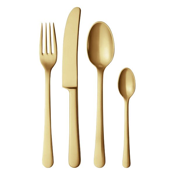 Copenhagen cutlery set 16 pcs, gold colour stainless steel