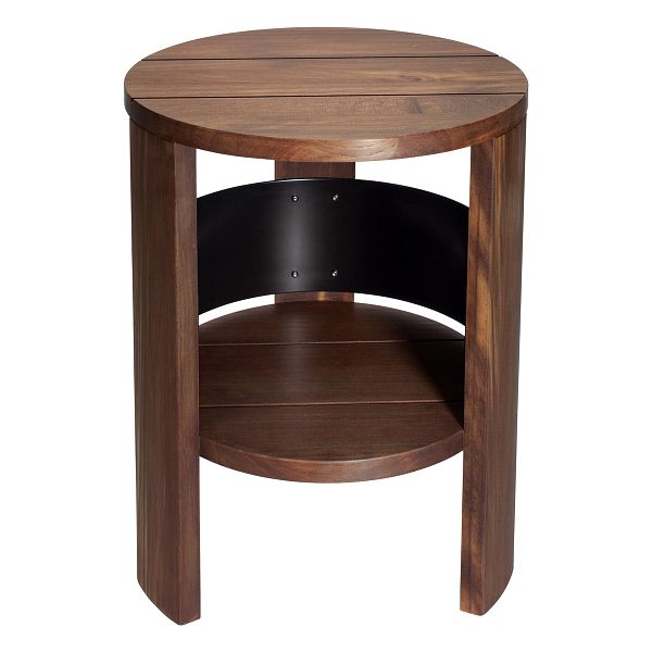 Lauha stool, brown oiled kebony - black