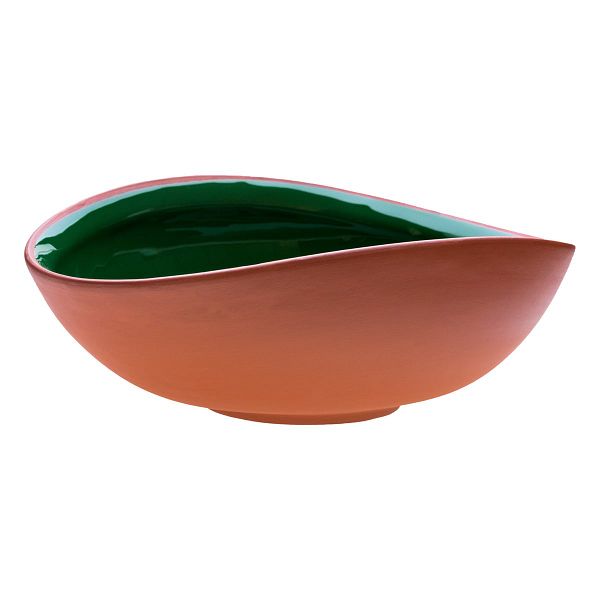 Earth bowl 2 L, curved, moss green