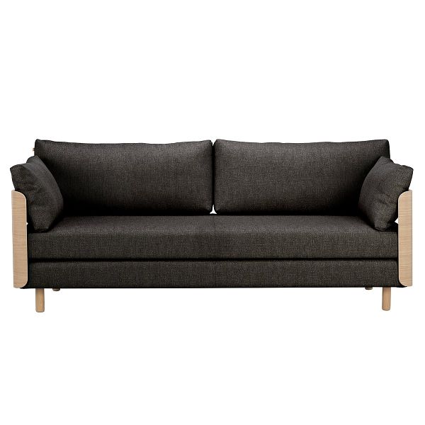 ON2 Wood sofa bed, soap waxed oak - dark grey Diamonds 007