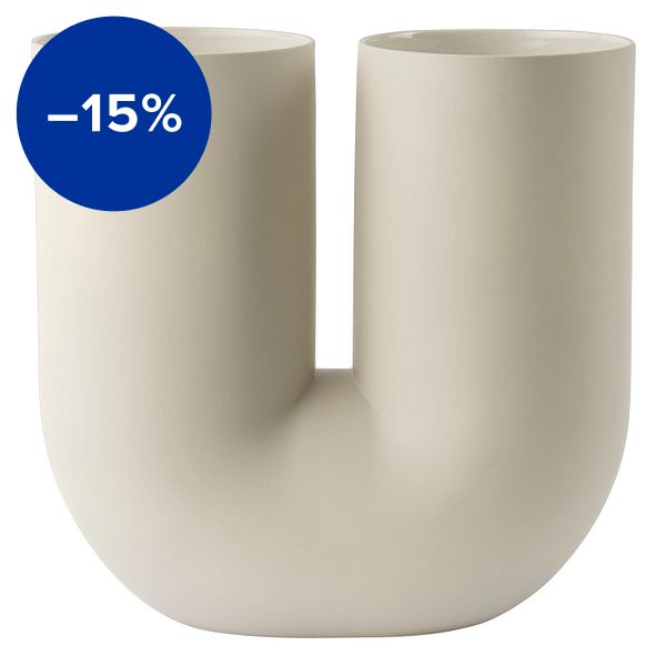 Kink vase, h. 39 cm, sand