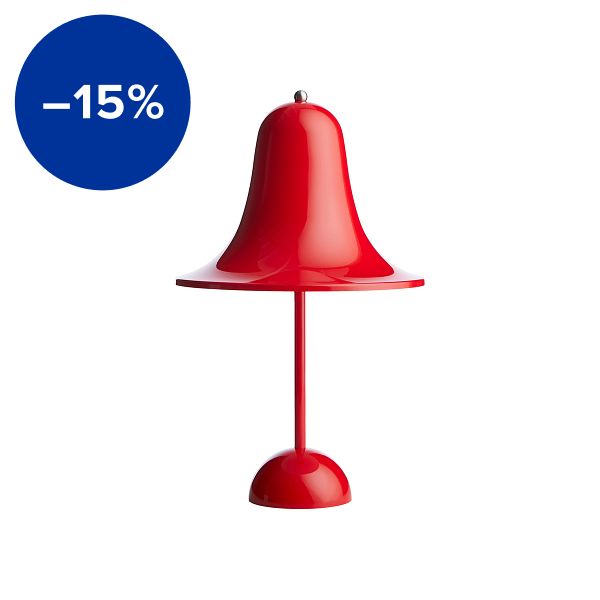Pantop Portable table lamp 18 cm, bright red