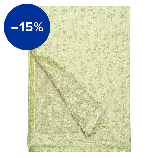 Meirami table cloth/throw, 145 x 260 cm, lime - olive