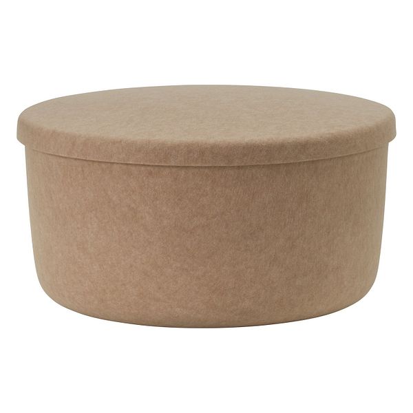 Hide storage pouf, large, sand