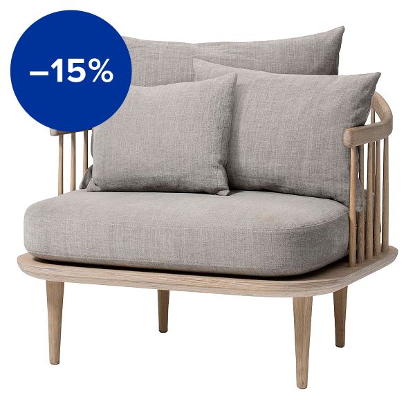 Fly SC1 lounge chair, white oiled oak - Hot Madison 094
