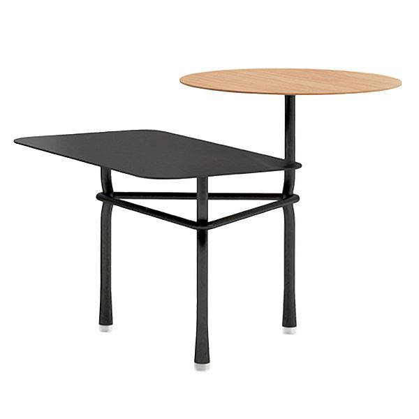 Tiers low table A, black - matt oak