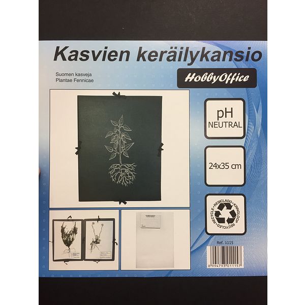 Kasvien keräilykansio 24x35 cm, musta kansi