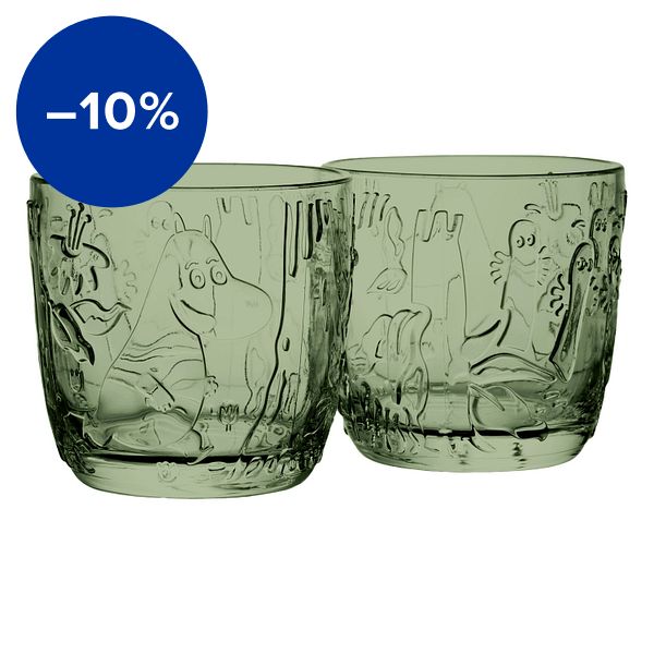 Bicchiere Mumin, 28 cl, verde pino, 2 pz
