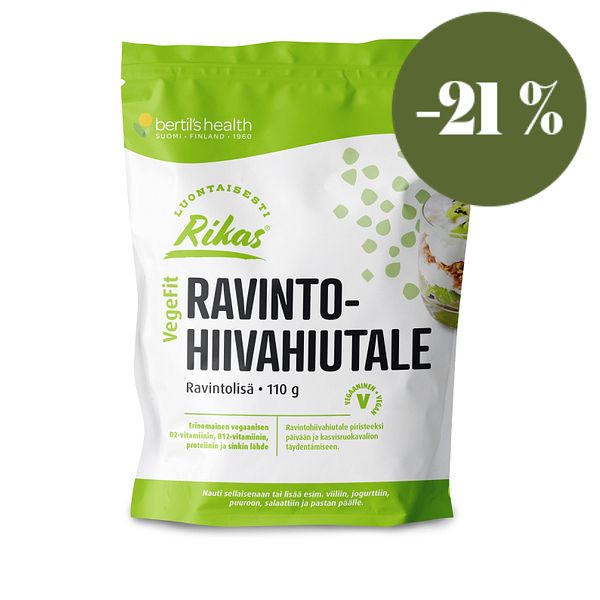 Ravintohiivahiutaleet (oluthiivahiutaleet) VegeFit, 110 g