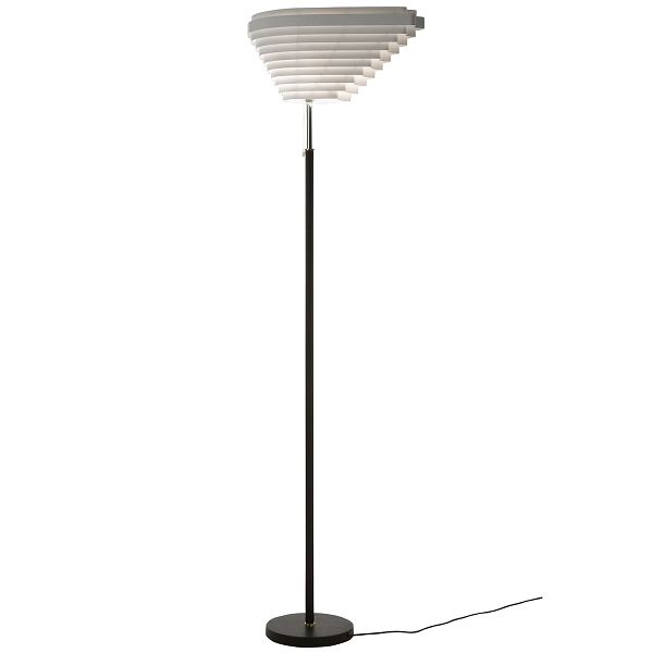 Aalto floor lamp A805, nickel plated brass