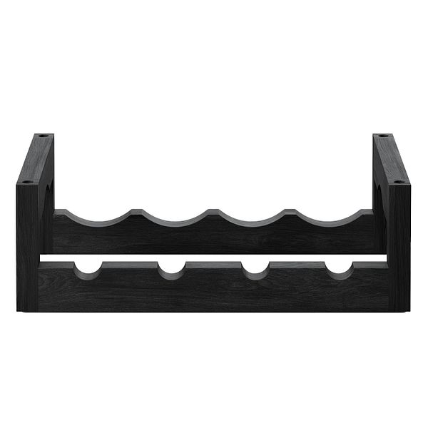 Silo stackable wine rack, black stained ash