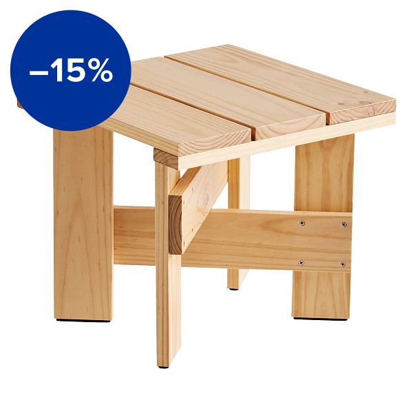 Crate Low table, 45 x 45 cm,  lacquered pinewood