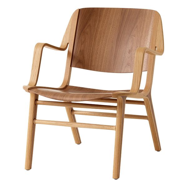 AX HM11 lounge chair with armrest, oak - walnut