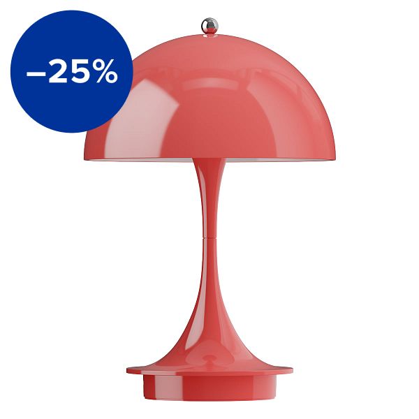 Panthella 160 Portable V3 table lamp, coral