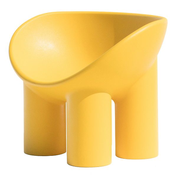 Roly Poly armchair, ochre yellow