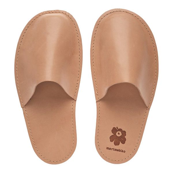 Unikko leather slippers