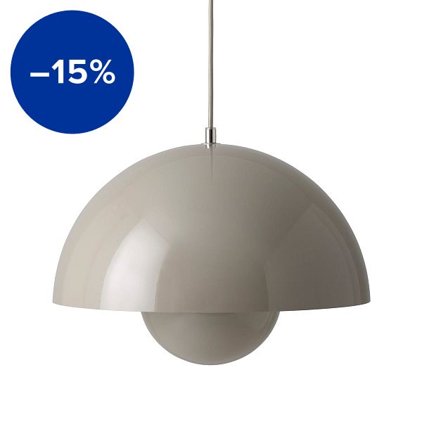 Flowerpot VP7 pendant, grey beige