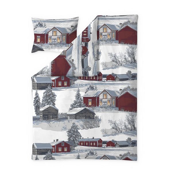 VALLILA PUSSILAKANASETTI MUISTO 150X210CM PUNAINEN