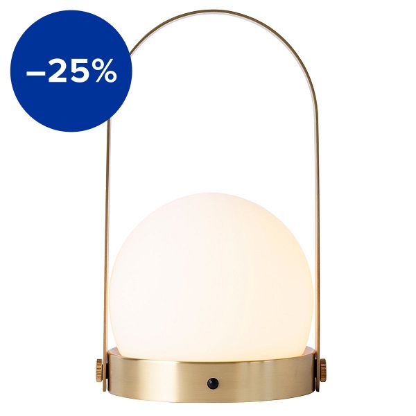 Carrie LED table lamp, brushed brass