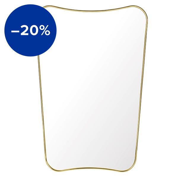 F.A. 33 mirror, 54 x 80 cm, polished brass