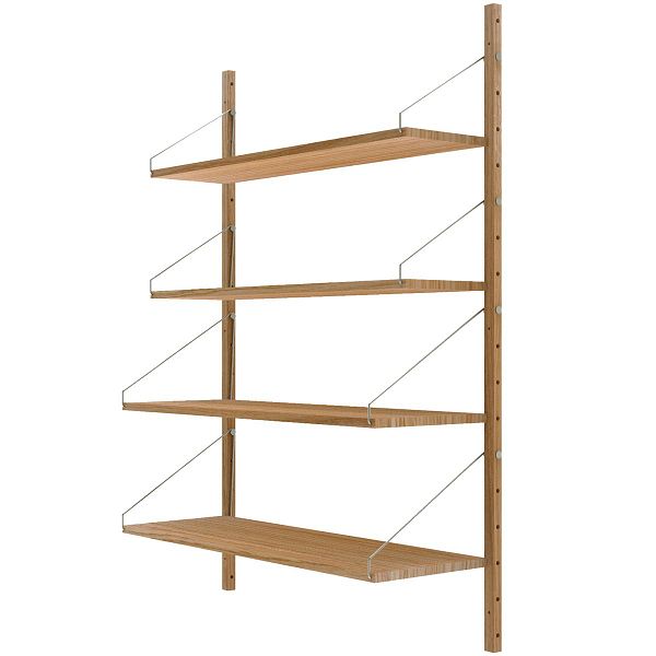 Shelf Library wall shelf H1148, oiled oak