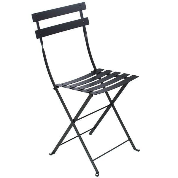 Bistro Metal chair, liquorice