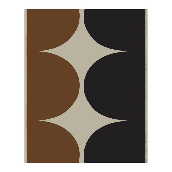 Härkä linen fabric, linen - charcoal - brown