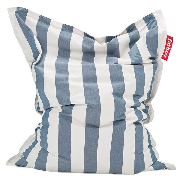 Original Outdoor bean bag, stripe ocean blue