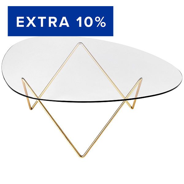 Pedrera coffee table, brass