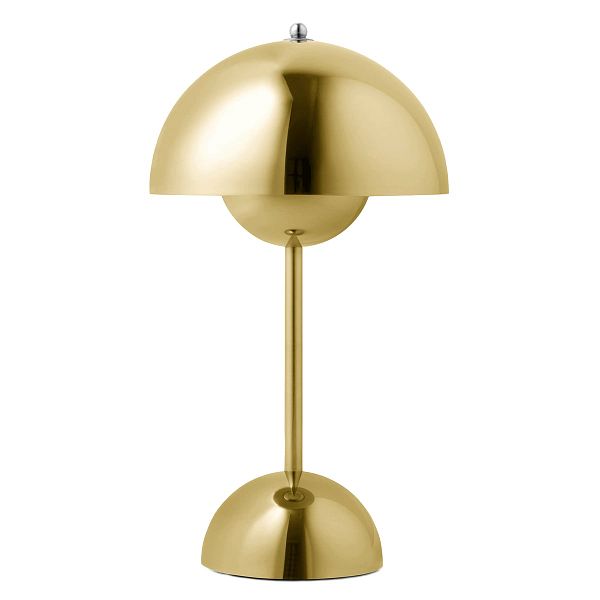 Flowerpot VP9 portable table lamp, brass plated