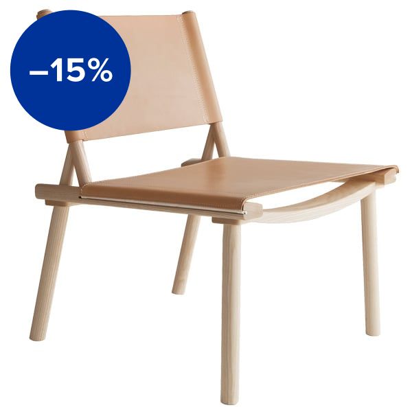 December chair, ash - natural leather