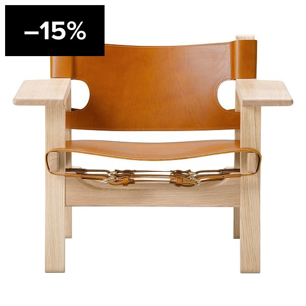 The Spanish Chair, cognac leather - soaped oak
