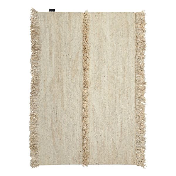 Nurja rug, woven, natural white