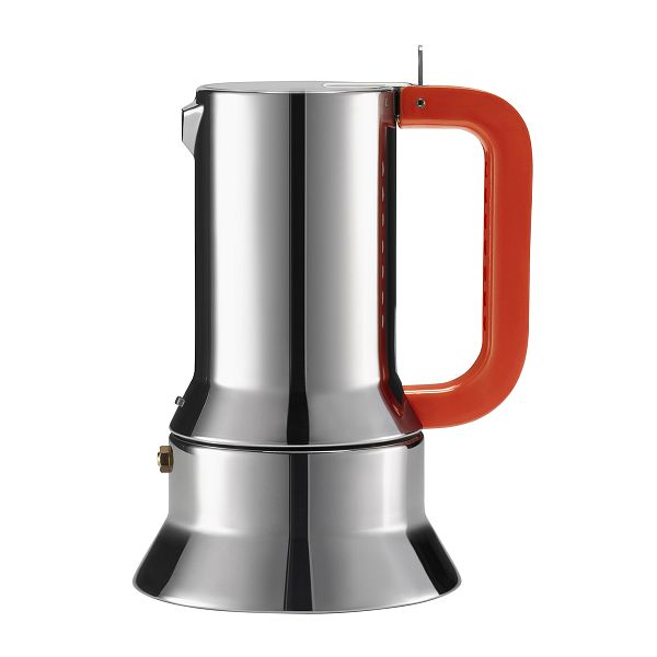 Espresso coffee maker 9090 manico forato, orange, 3 cups