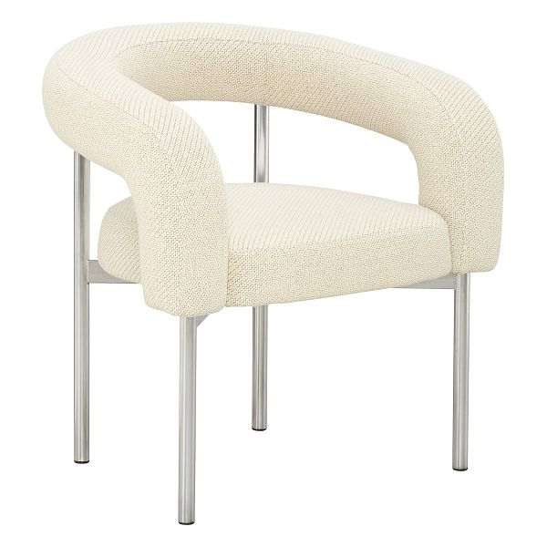 Boa chair, chrome - light beige Kvadrat Coda2 103