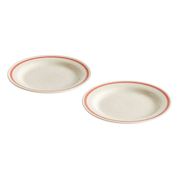 Sobremesa plate, 2 pcs, 18,5 cm, red