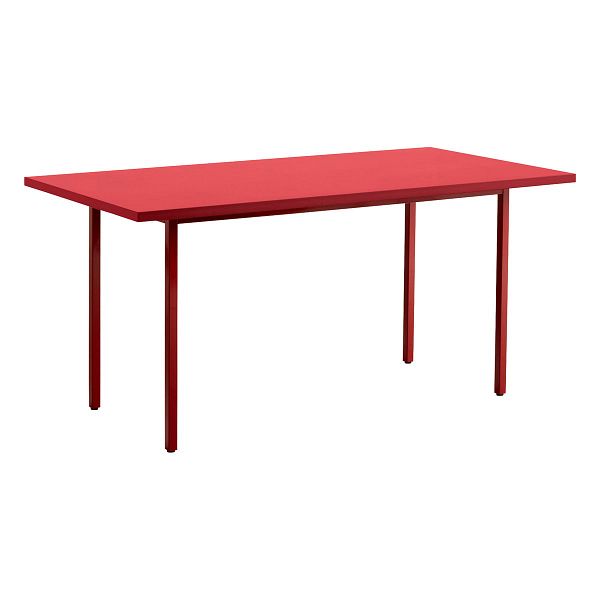 Two-Colour table 160 x 82 cm, maroon red - red