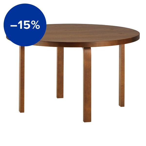 Aalto table 91, walnut stained
