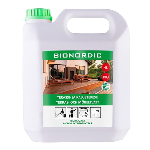 BIONORDIC TERASSI- JA KALUSTEPESUAAINE 4 L