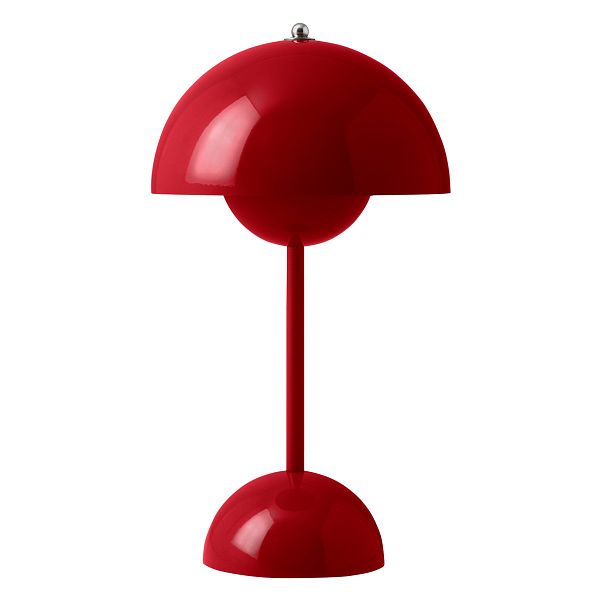 Flowerpot VP9 portable table lamp, vermilion red