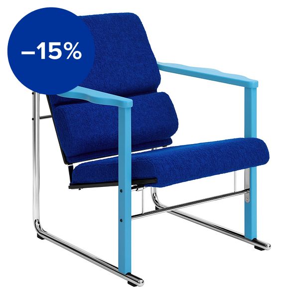 Experiment lounge chair 502, blue - ultramarine