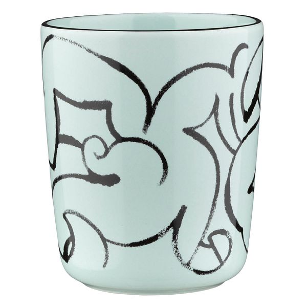 Oiva - Pistilla mug w/o handle, 2,5 dl, mint - black